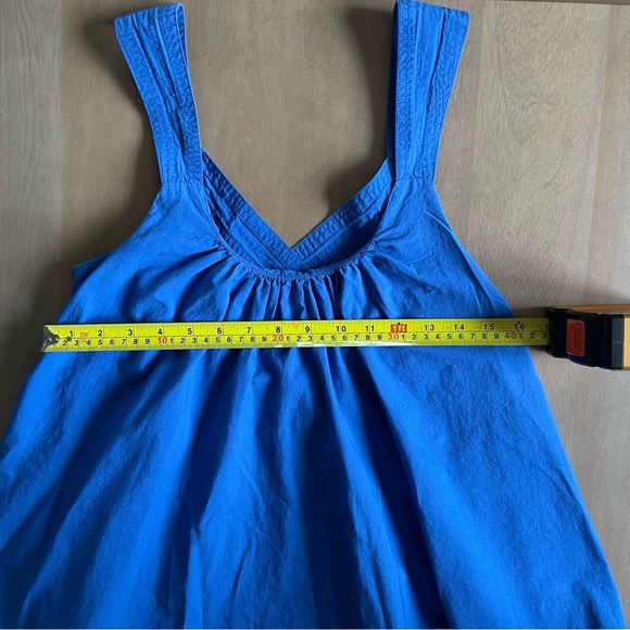 Anthropologie Maeve Vibrant Blue Cross Back Mini Dress - Picture 8 of 9